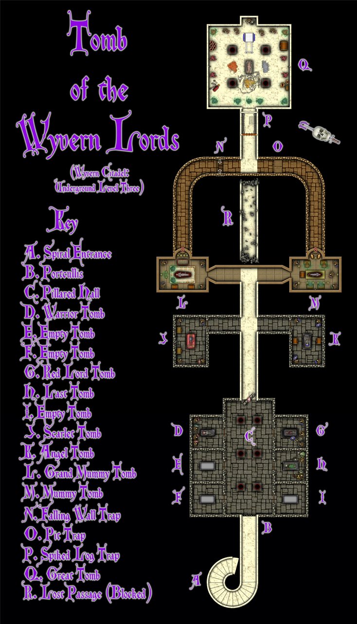 Nibirum Map: wyvern citadel - tomb of the wyvern lords by Wyvern